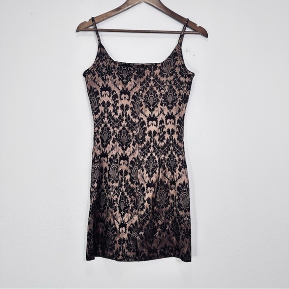 Jessica McClintock for Gunne‎ Sax Vintage Y2K 90s Lace Overlay Mini Dress Size 6 - Picture 4 of 8